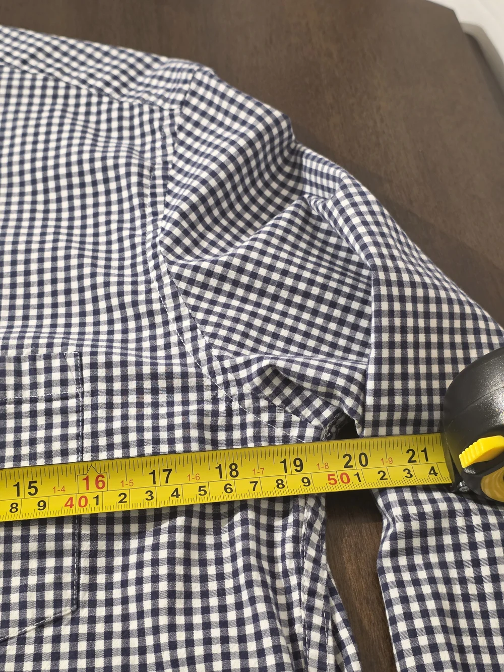 J. Crew Mercantile Flex Performance Navy/ White Gingham Plaid Button-Down Shirt